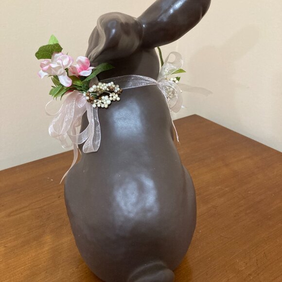 Decorative Chocolate Brown Plastic Easter Bunny Rabbit - Picture 3 of 7
